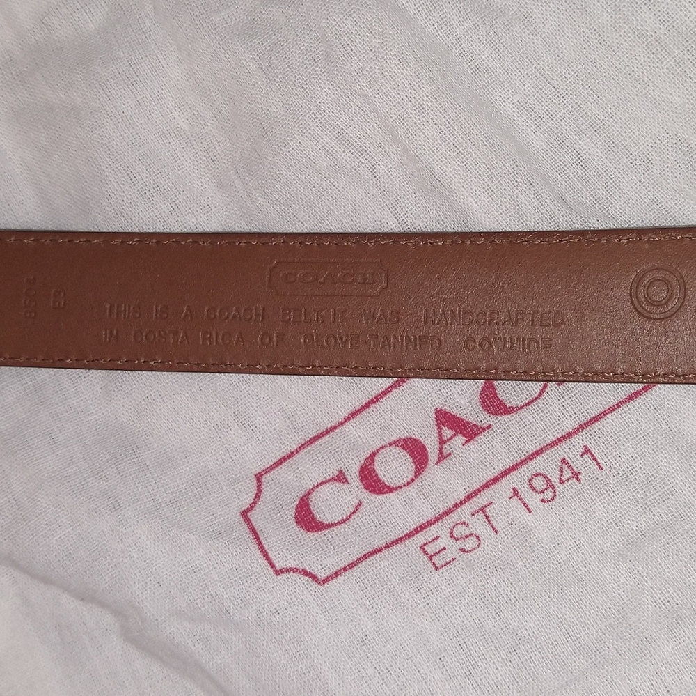 Vintage Coach brown leather belt - 8504 - Picture 6 of 7